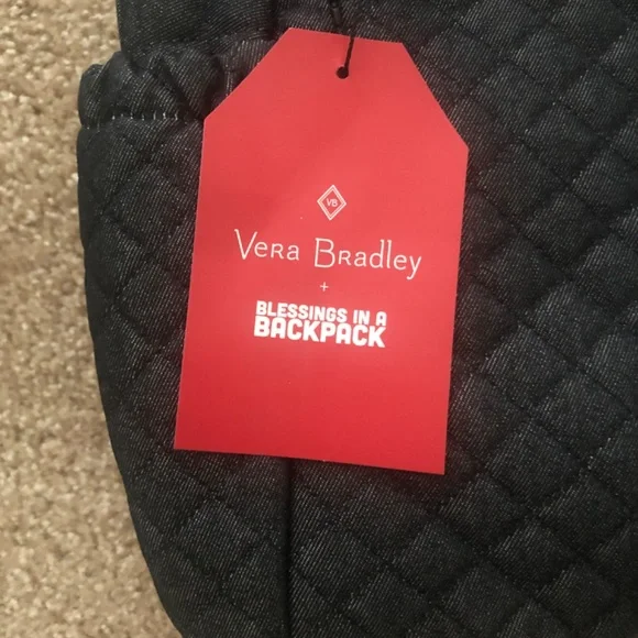 VERA BRADLEY (NEW IN PACKAGE) DENIM NAVY BACKPACK NWT - Picture 3 of 8